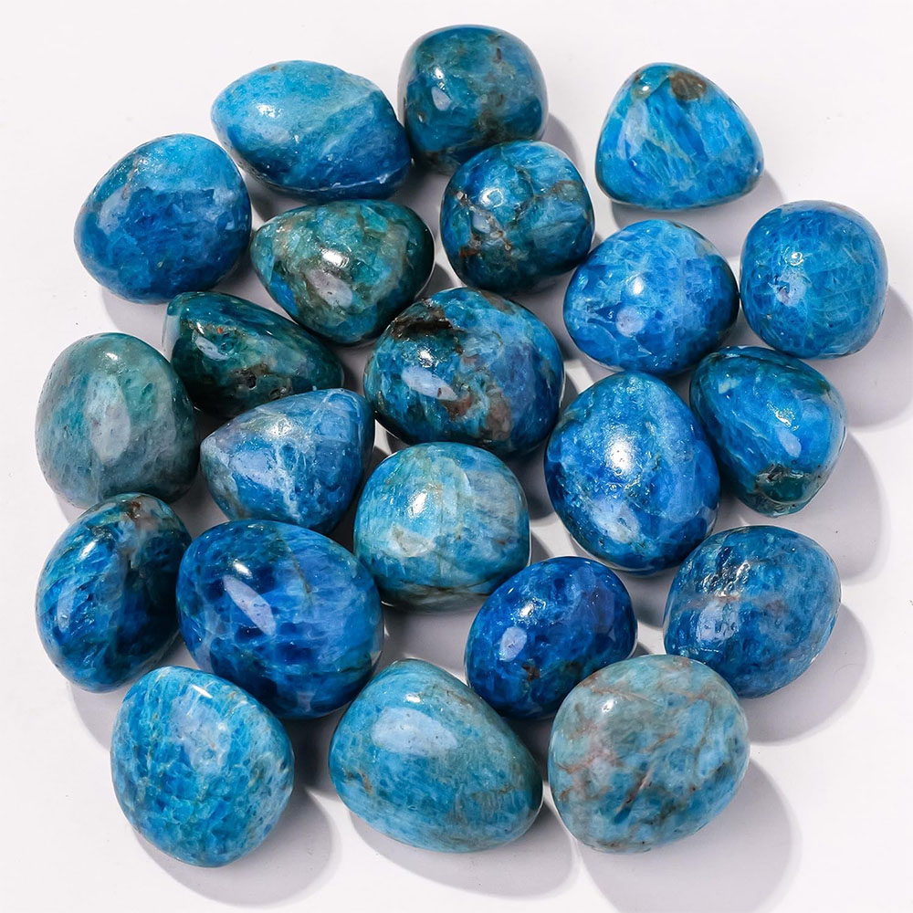 Fish Tank Gravel - Cristales de cuarzo de apatita azul