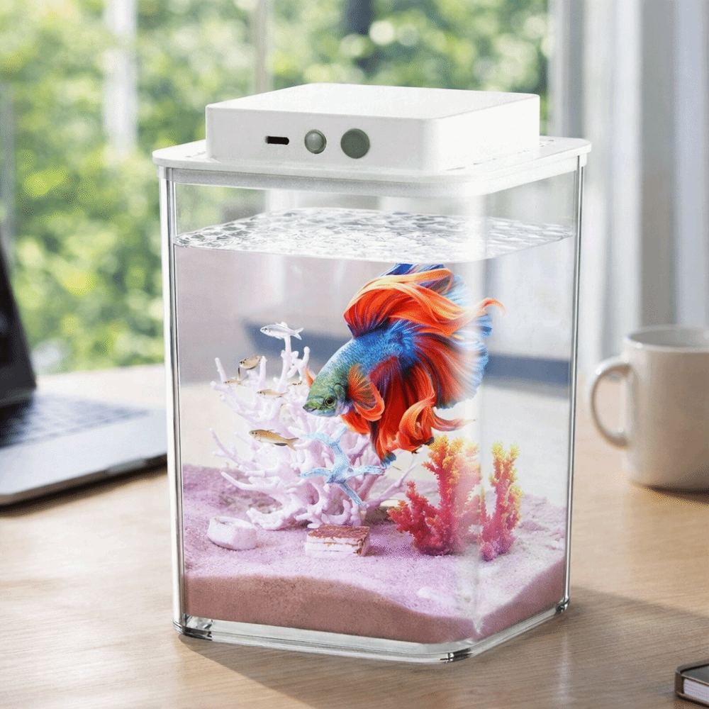 Betta Fish Tank - Pecera Transparente para Peces Betta con