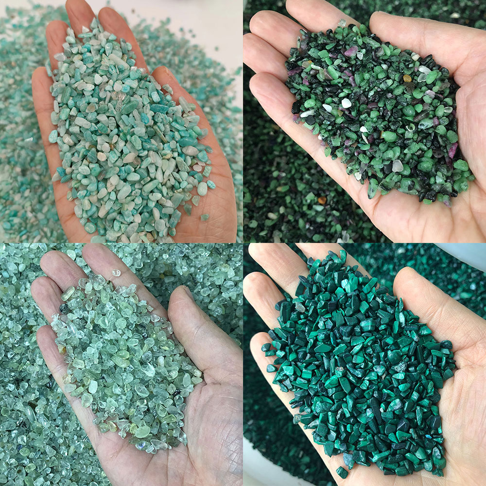 Fish Tank Gravel - Cristales de piedra Natural, Mini peridoto,
