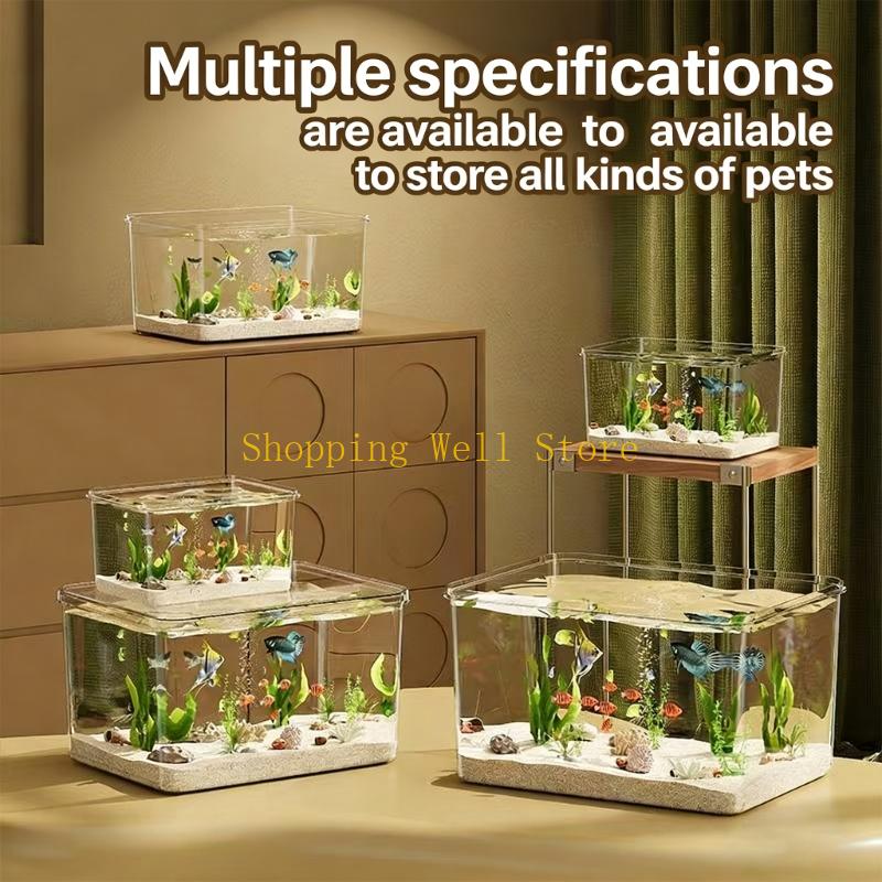 Contenedor acrílico resistente - Betta Fish Tank reseña y precio