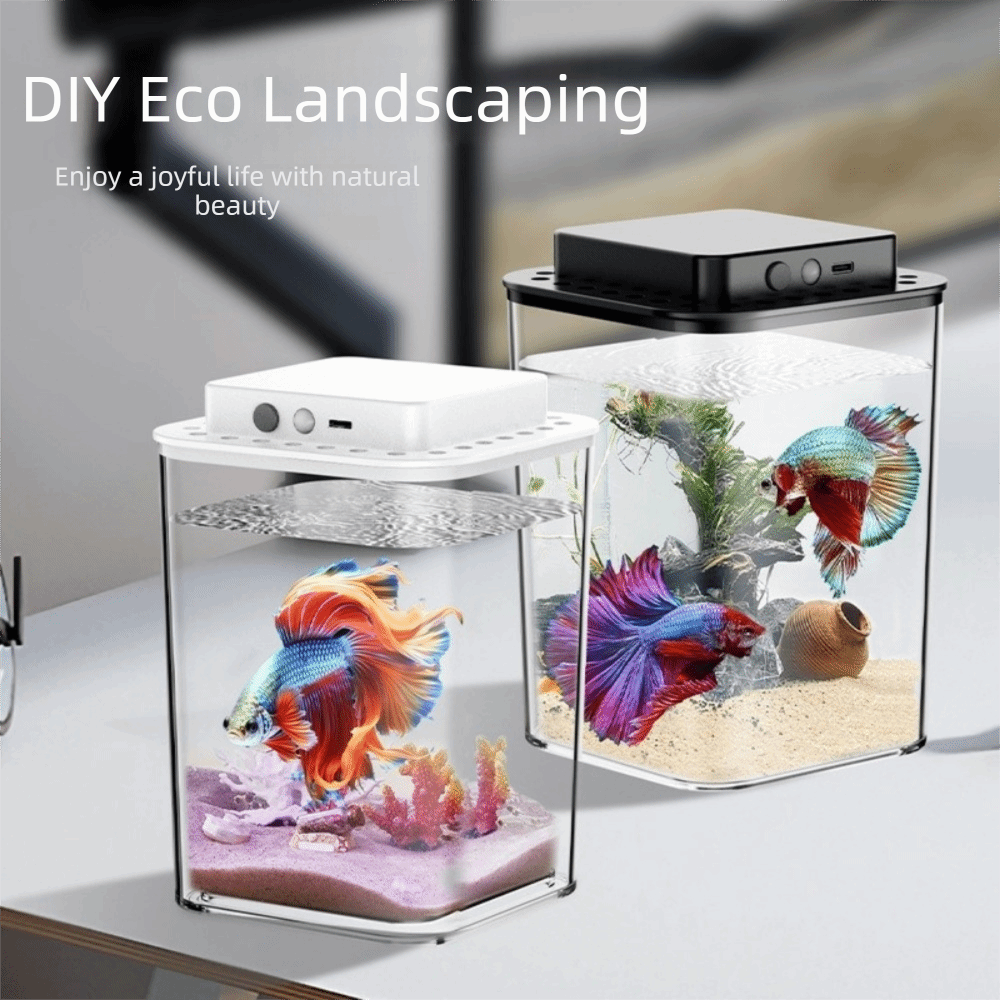 Pecera Transparente para Peces - Betta Fish Tank reseña y precio